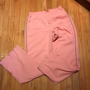 Baby pink fila track pants